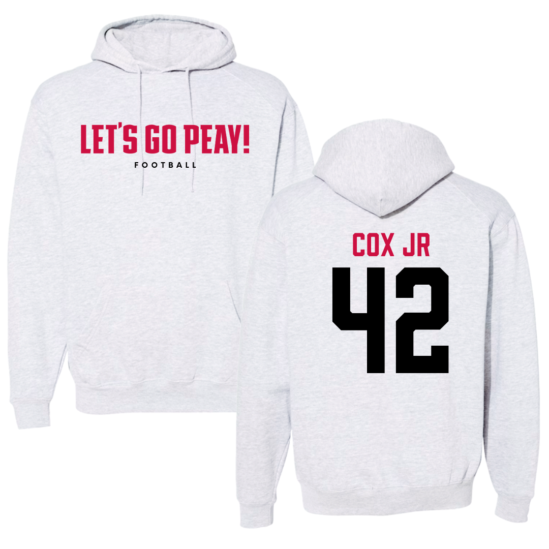 Austin Peay State University Football Gray Hoodie  - #42 TJ Cox Jr