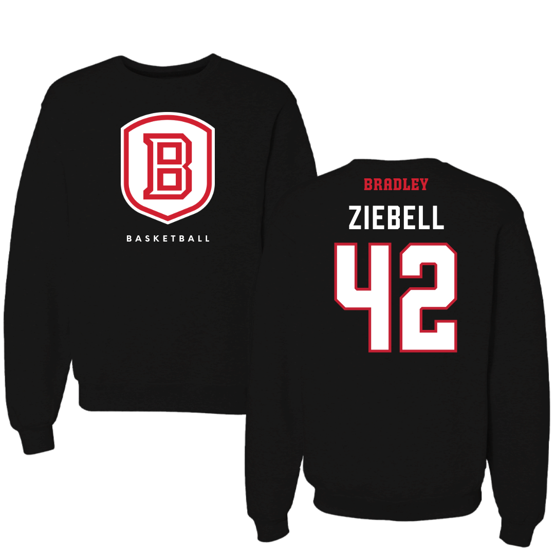 Bradley University Basketball Black Crewneck  - #42 Callie Ziebell