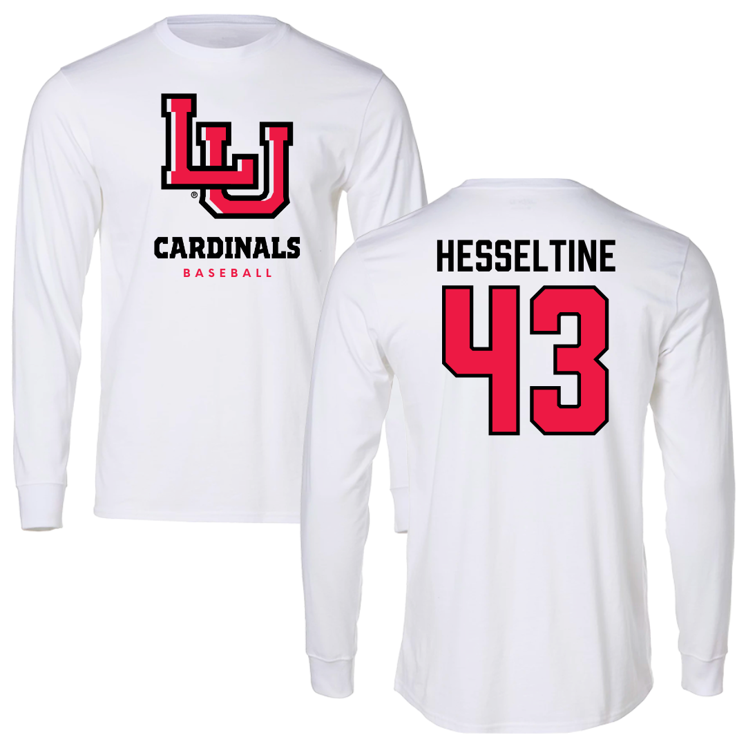 Lamar University Baseball White Long Sleeve  - #43 Hunter Hesseltine