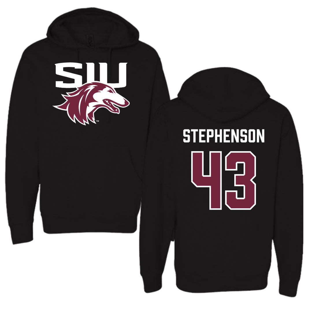 Southern Illinois University at Carbondale Football Black Hoodie  - #43 Cade Stephenson
