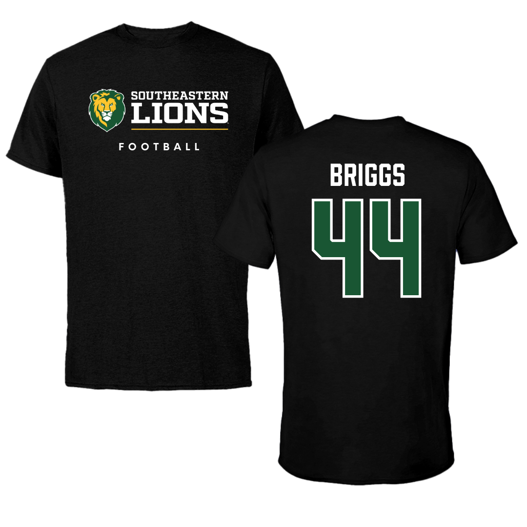 Southeastern Louisiana University Football Black Tee  - #44 Connor Briggs