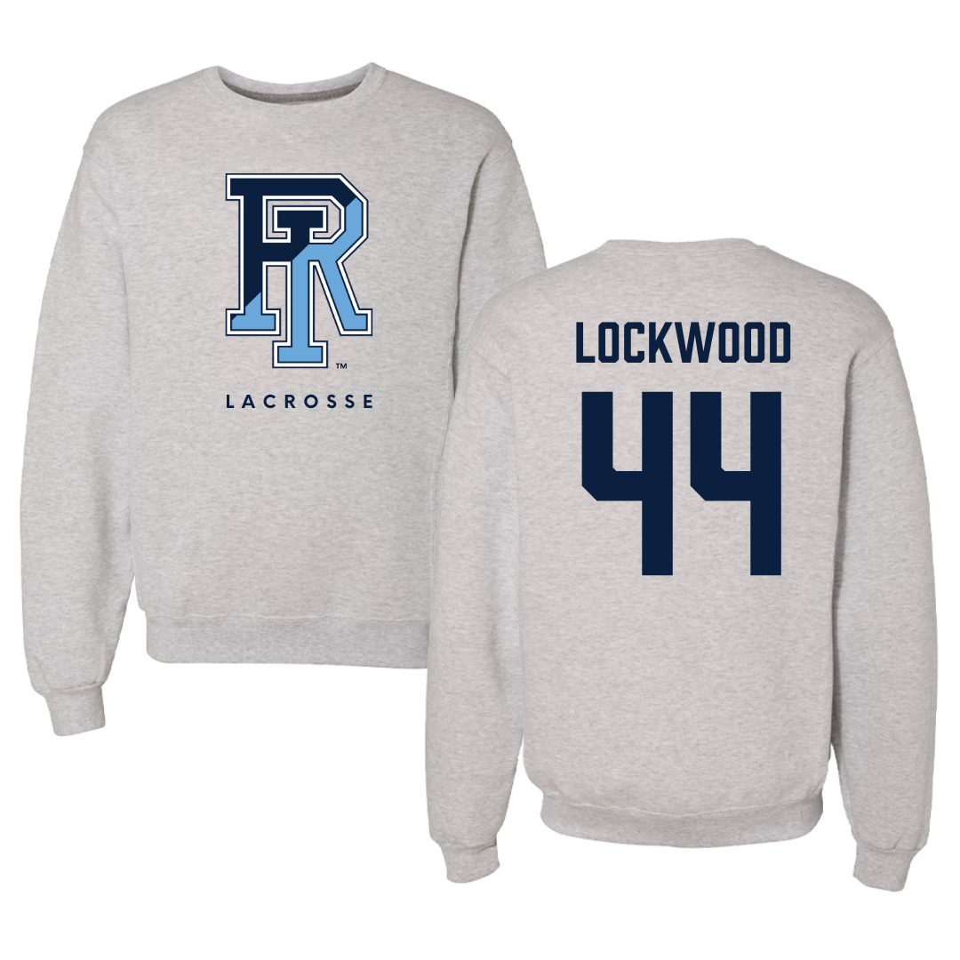 University of Rhode Island Lacrosse Gray Crewneck  - #44 Zoe Lockwood