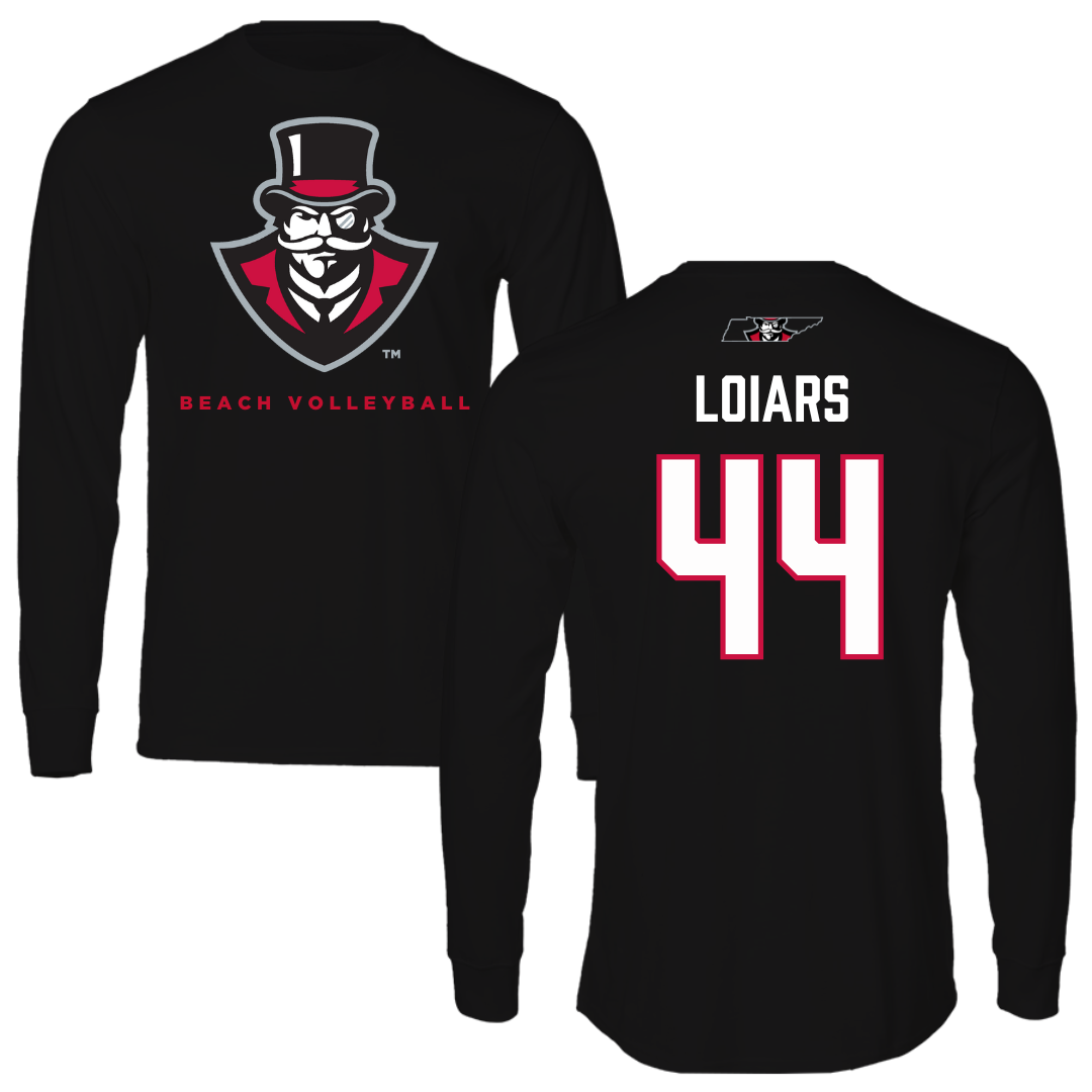 Austin Peay State University Beach Volleyball Black Mascot Long Sleeve - #44 Emma Loiars