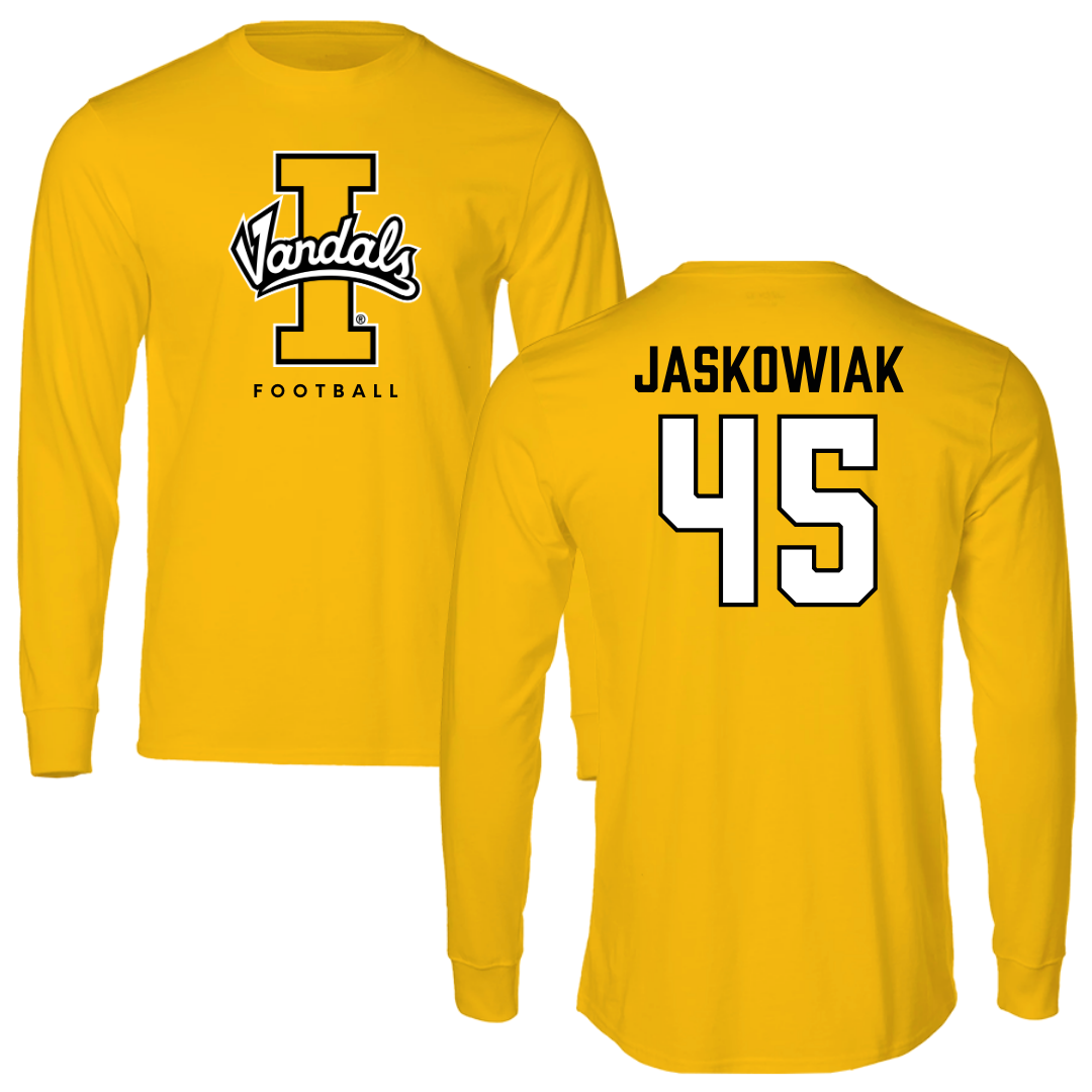 University of Idaho Football Gold Long Sleeve - #45 Mitchel Jaskowiak