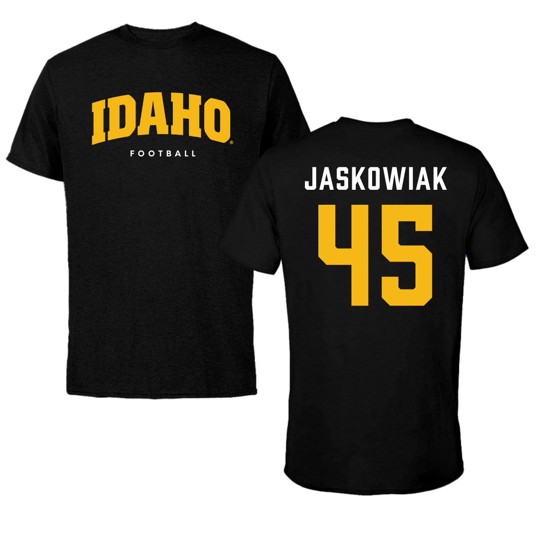 University of Idaho Football Black Idaho Tee - #45 Mitchel Jaskowiak