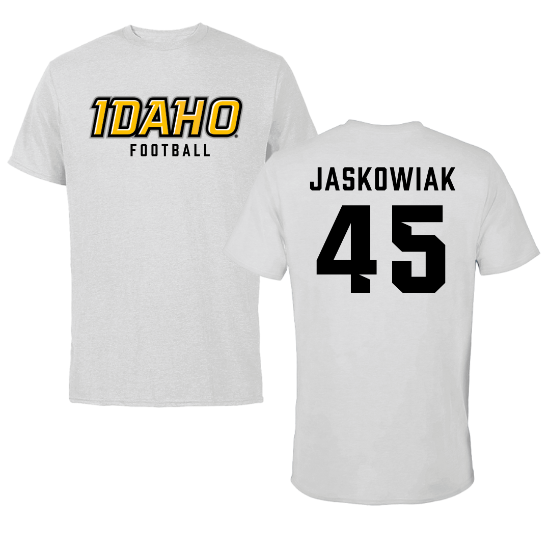 University of Idaho Football Gray Tee - #45 Mitchel Jaskowiak