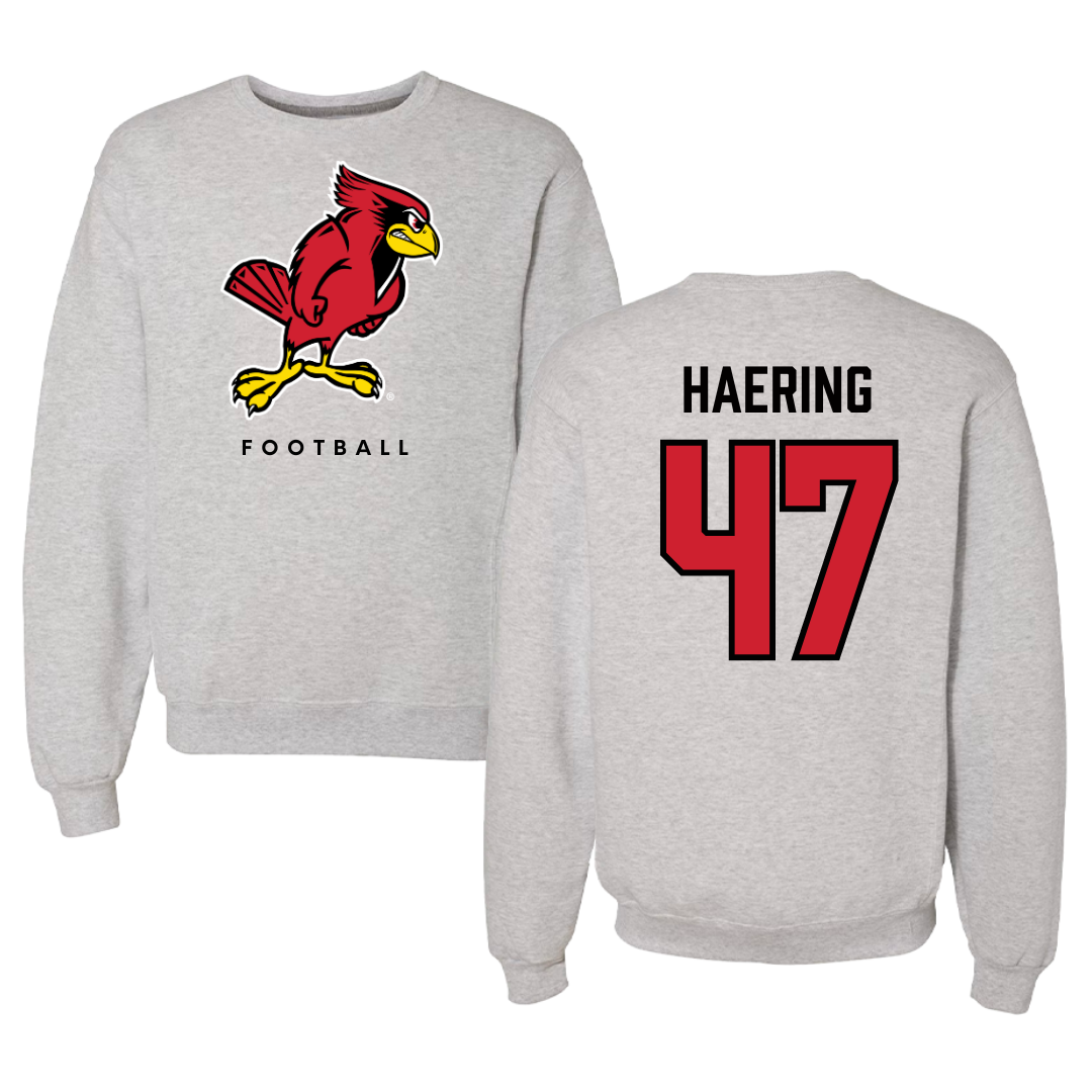 Illinois State University Football Gray Crewneck  - #47 Mark Haering