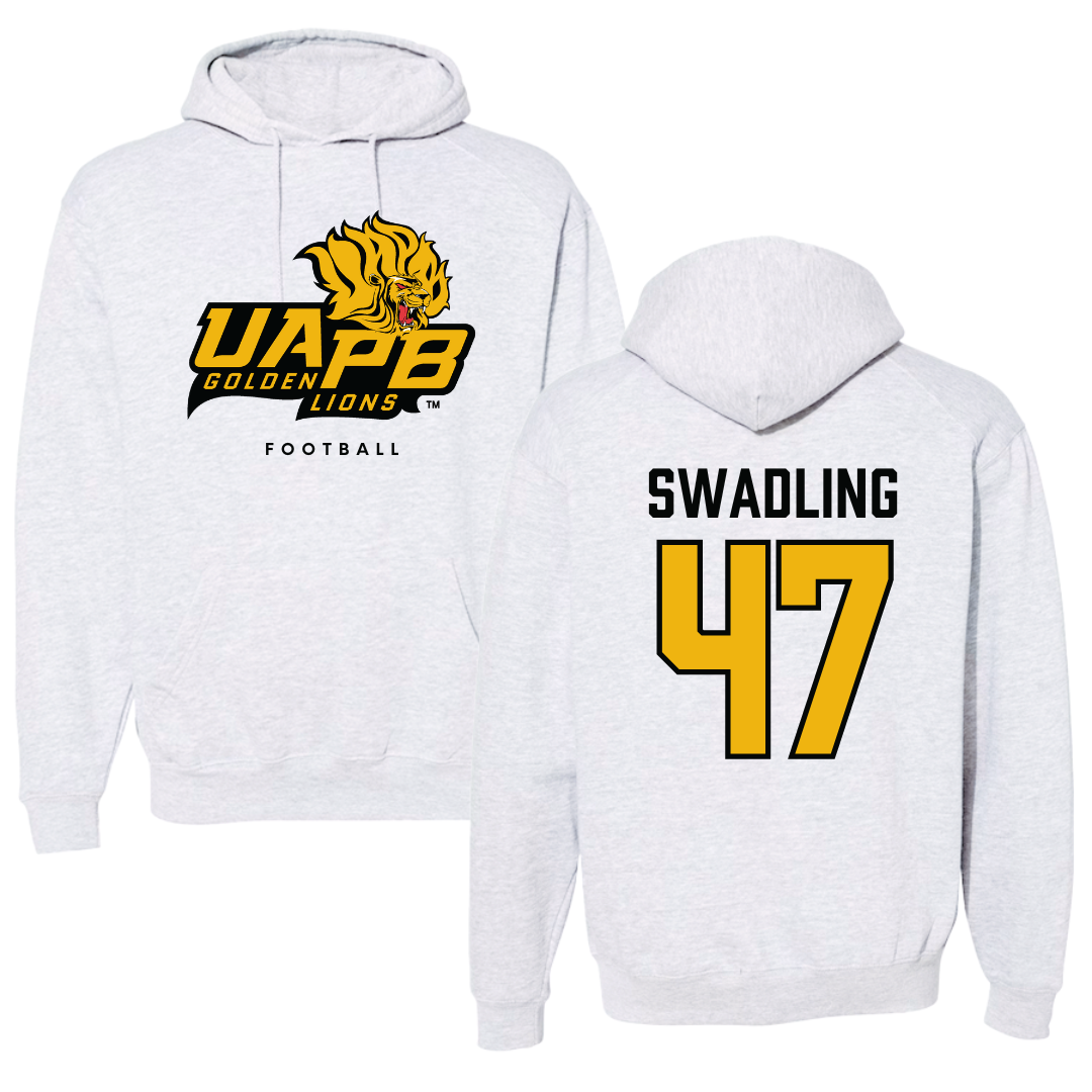 University of Arkansas-Pine Bluff Football Gray Hoodie  - #47 Andrew Swadling