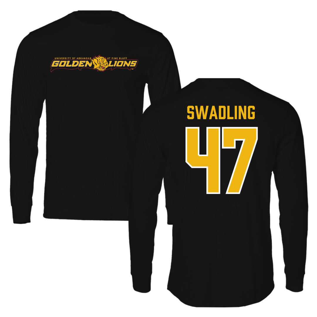 University of Arkansas-Pine Bluff Football Black Long Sleeve  - #47 Andrew Swadling