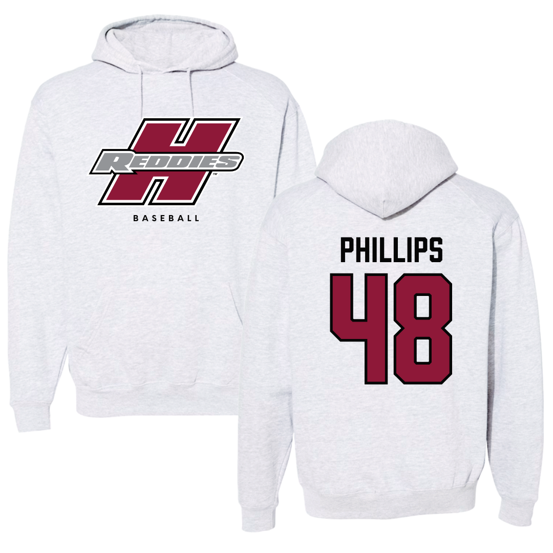 Henderson State University Baseball Gray Hoodie  - #48 Austin Phillips
