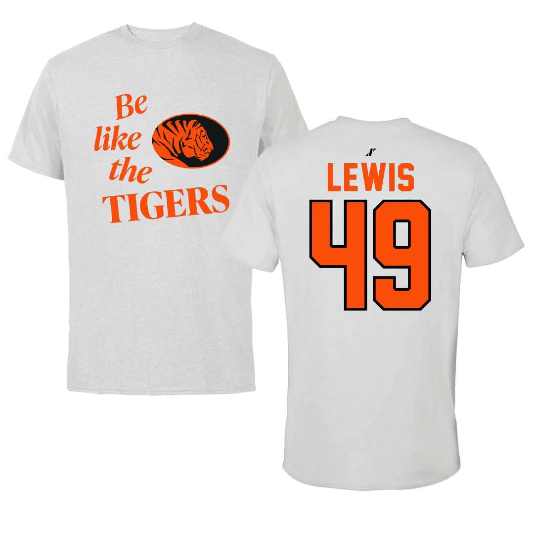 East Central University Football Light Gray Be Like Us Performance Tee - #49 Amajah Lewis