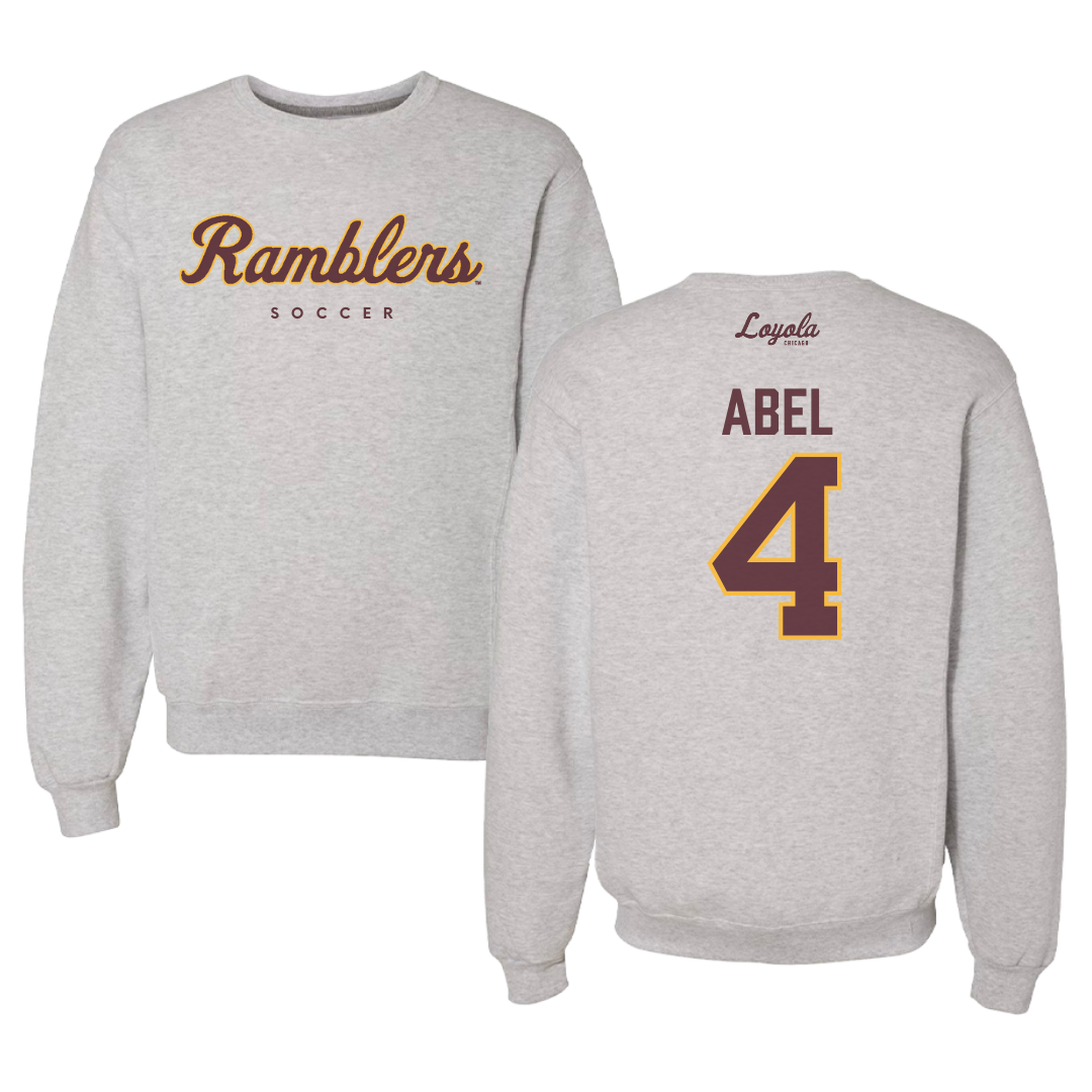 Loyola University-Chicago Soccer Gray Crewneck  - #4 Alaina Abel