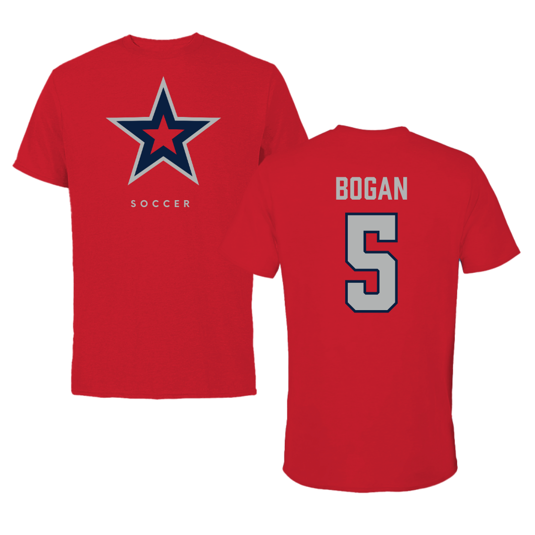 Robert Morris University Soccer Red Tee  - #5 Carson Bogan