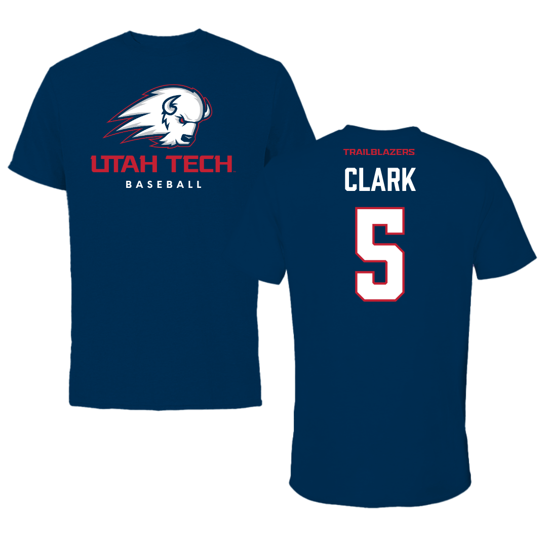 Utah Tech University Baseball Navy Tee  - #5 Cayden Clark