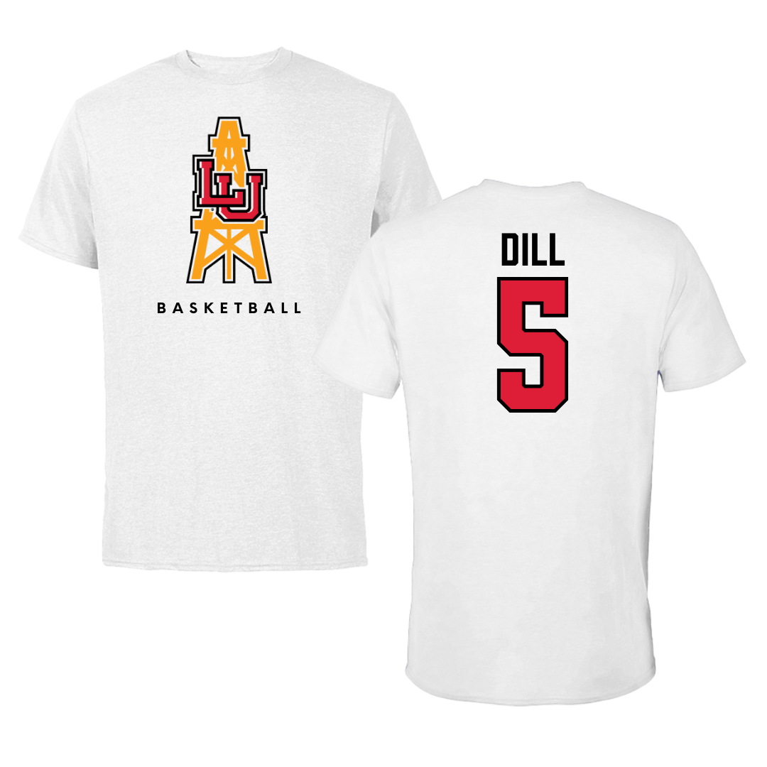 Lamar University Basketball White Tee  - #5 Cameron Dill