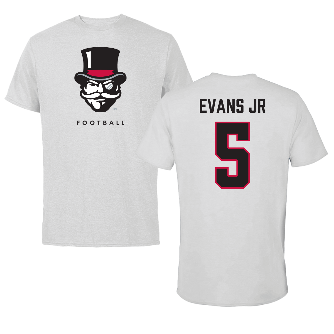 Austin Peay State University Football Gray Mascot Tee - #5 CJ Evans Jr