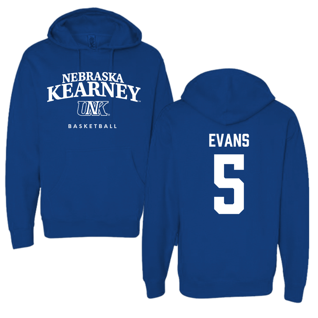 University of Nebraska at Kearney Basketball True Royal Blue Hoodie  - #5 Sean Evans