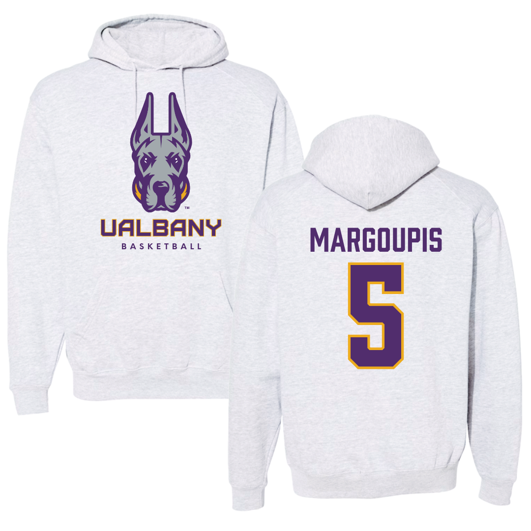 University at Albany Basketball Gray Hoodie  - #5 Jack Margoupis