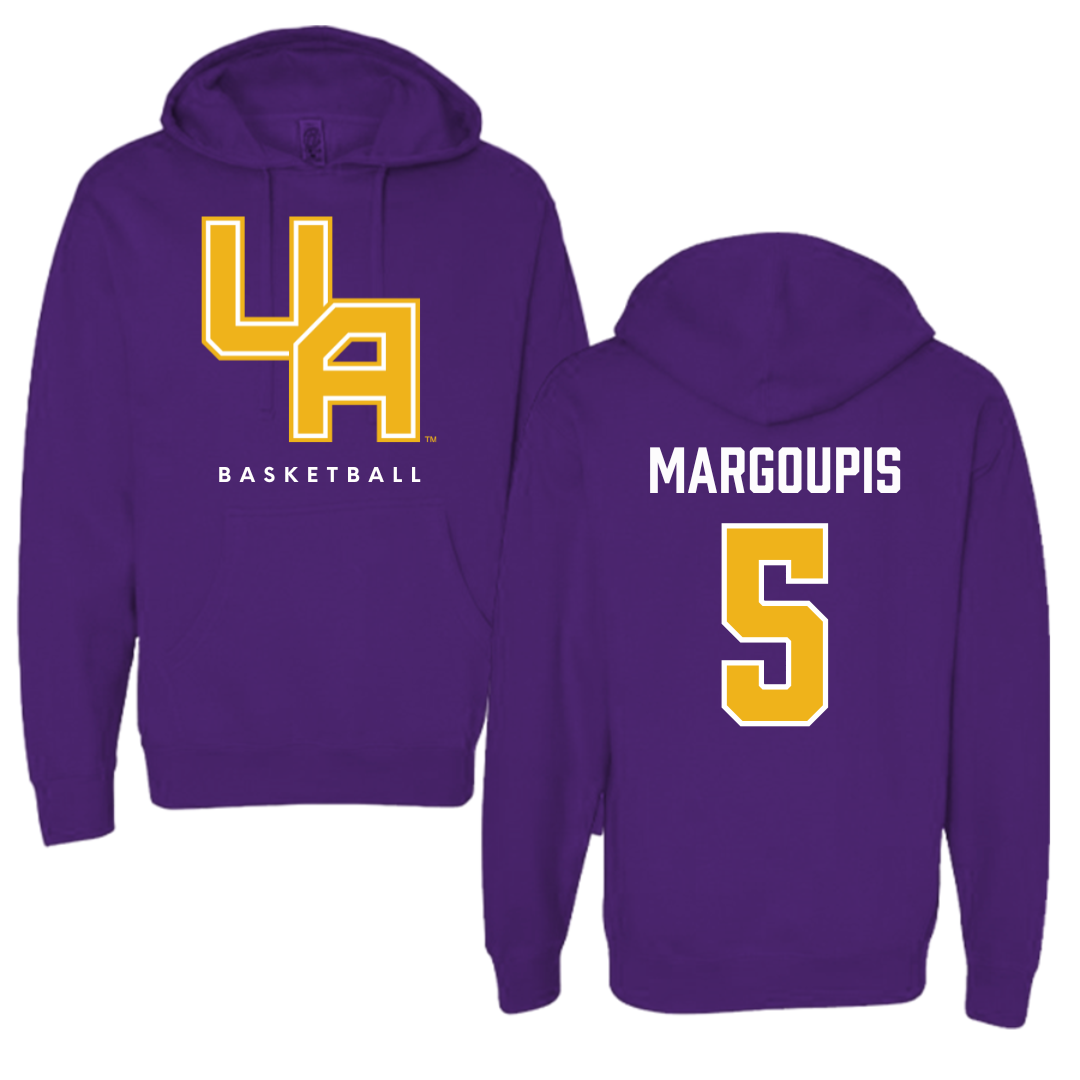 University at Albany Basketball Purple Hoodie  - #5 Jack Margoupis