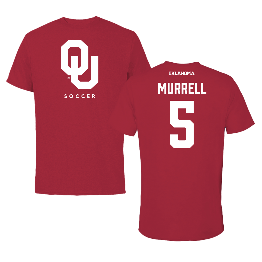 University of Oklahoma Soccer Crimson Tee  - #5 Hadley Murrell
