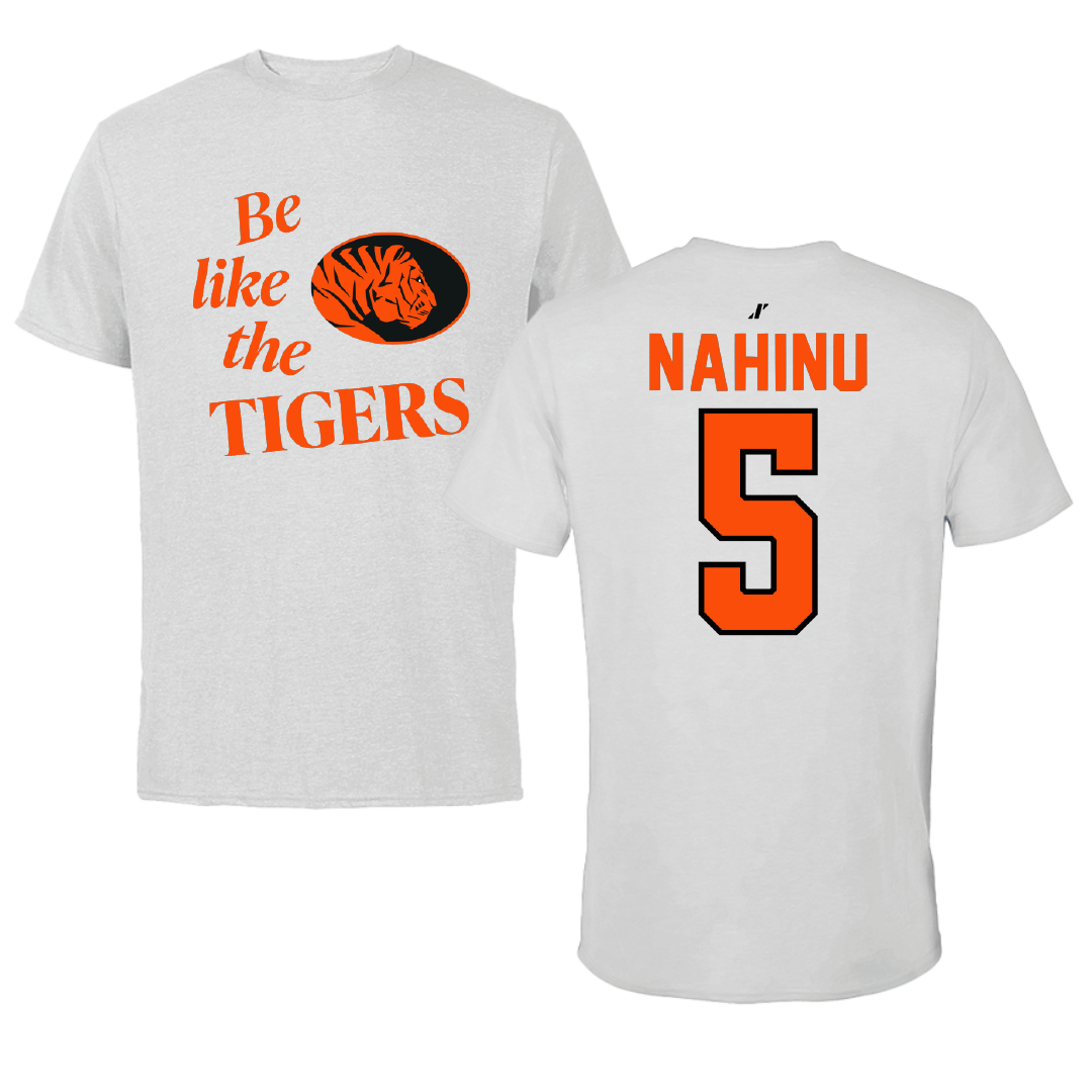 East Central University Volleyball Light Gray Be Like Us Performance Tee - #5 Angel Nahinu