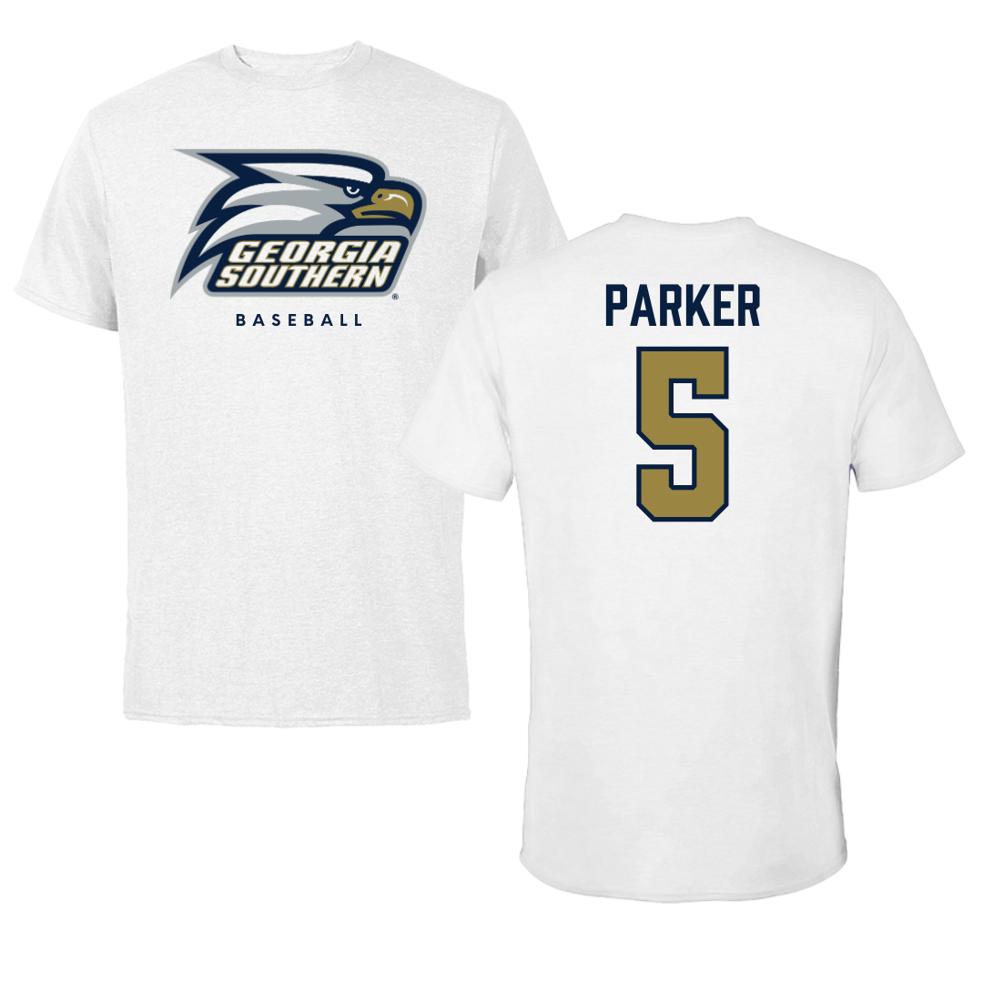 Georgia Southern University Baseball White Tee  - #5 Cade Parker