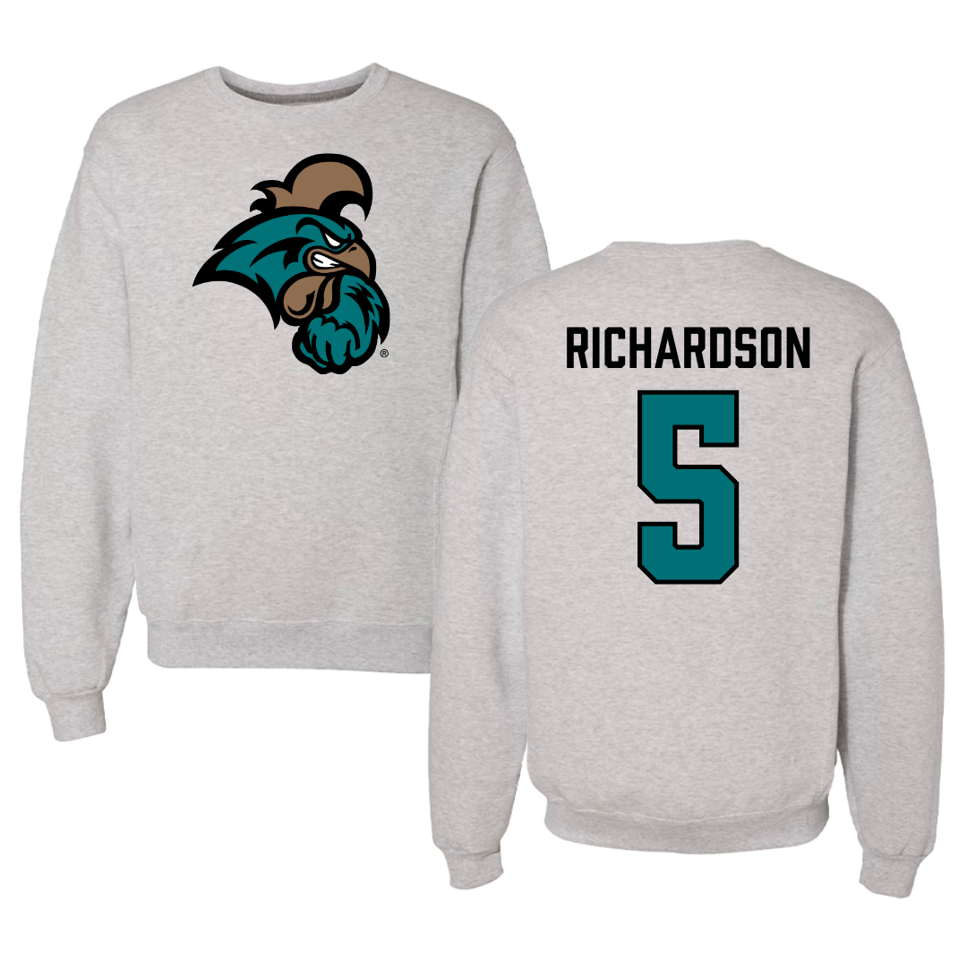 Coastal Carolina University Basketball Gray Crewneck  - #5 Deaja Richardson