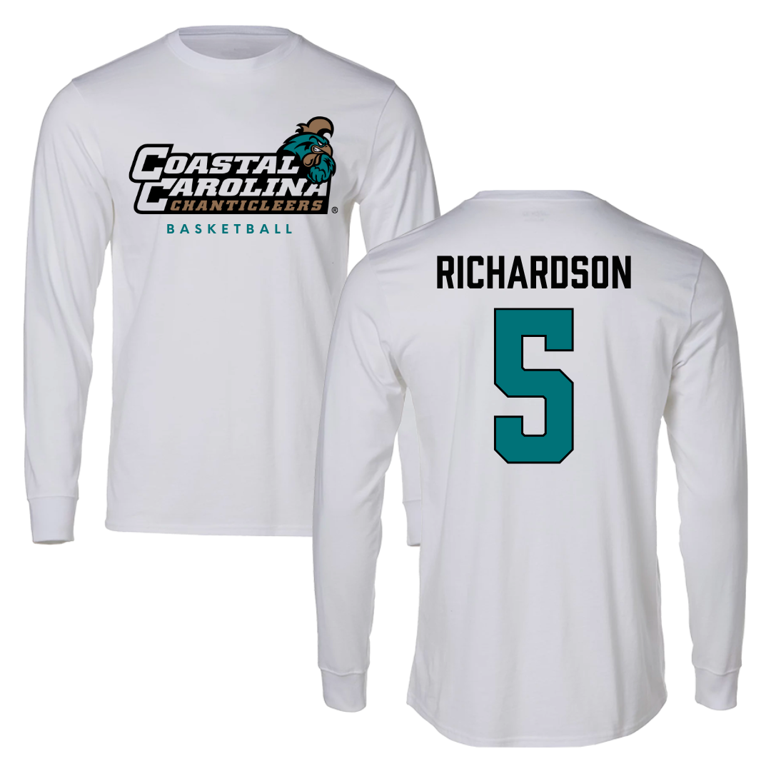 Coastal Carolina University Basketball White Long Sleeve  - #5 Deaja Richardson