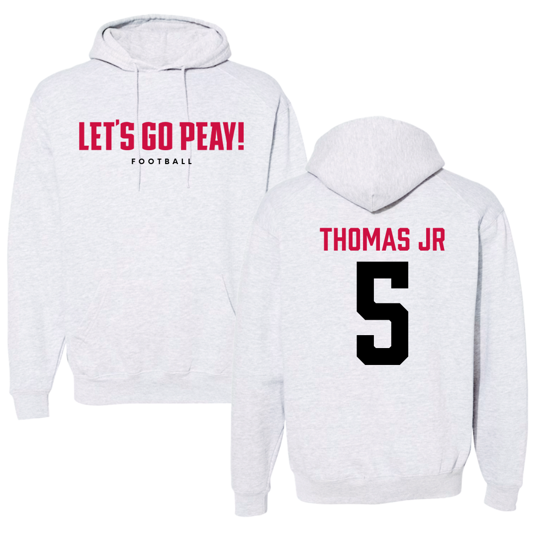 Austin Peay State University Football Gray Hoodie  - #5 Rashaud Thomas Jr.