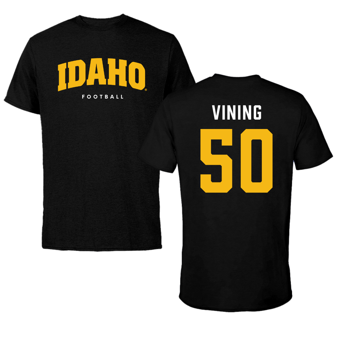 University of Idaho Football Black Idaho Tee - #50 Layton Vining