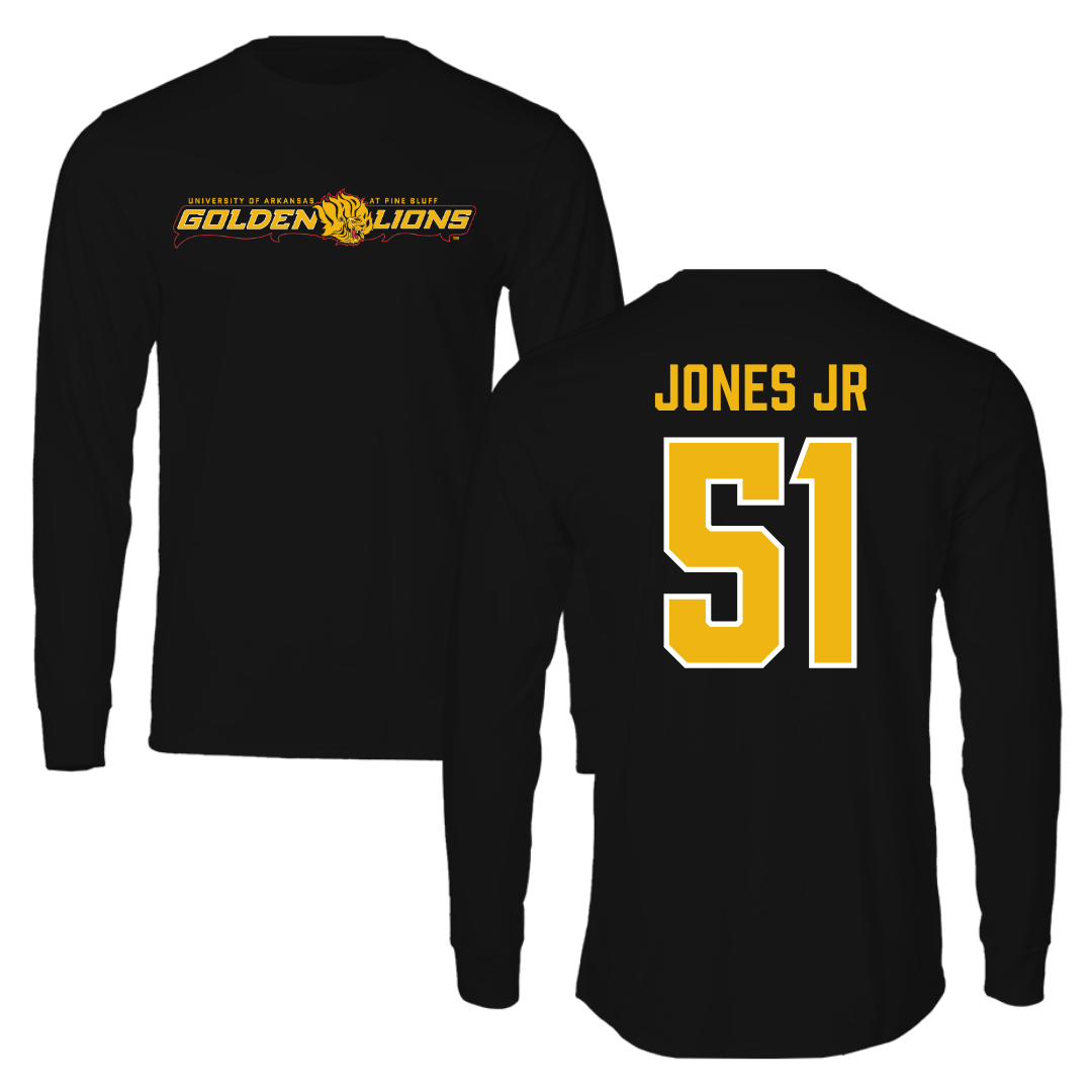 University of Arkansas-Pine Bluff Football Black Long Sleeve  - #51 Rolando Jones Jr