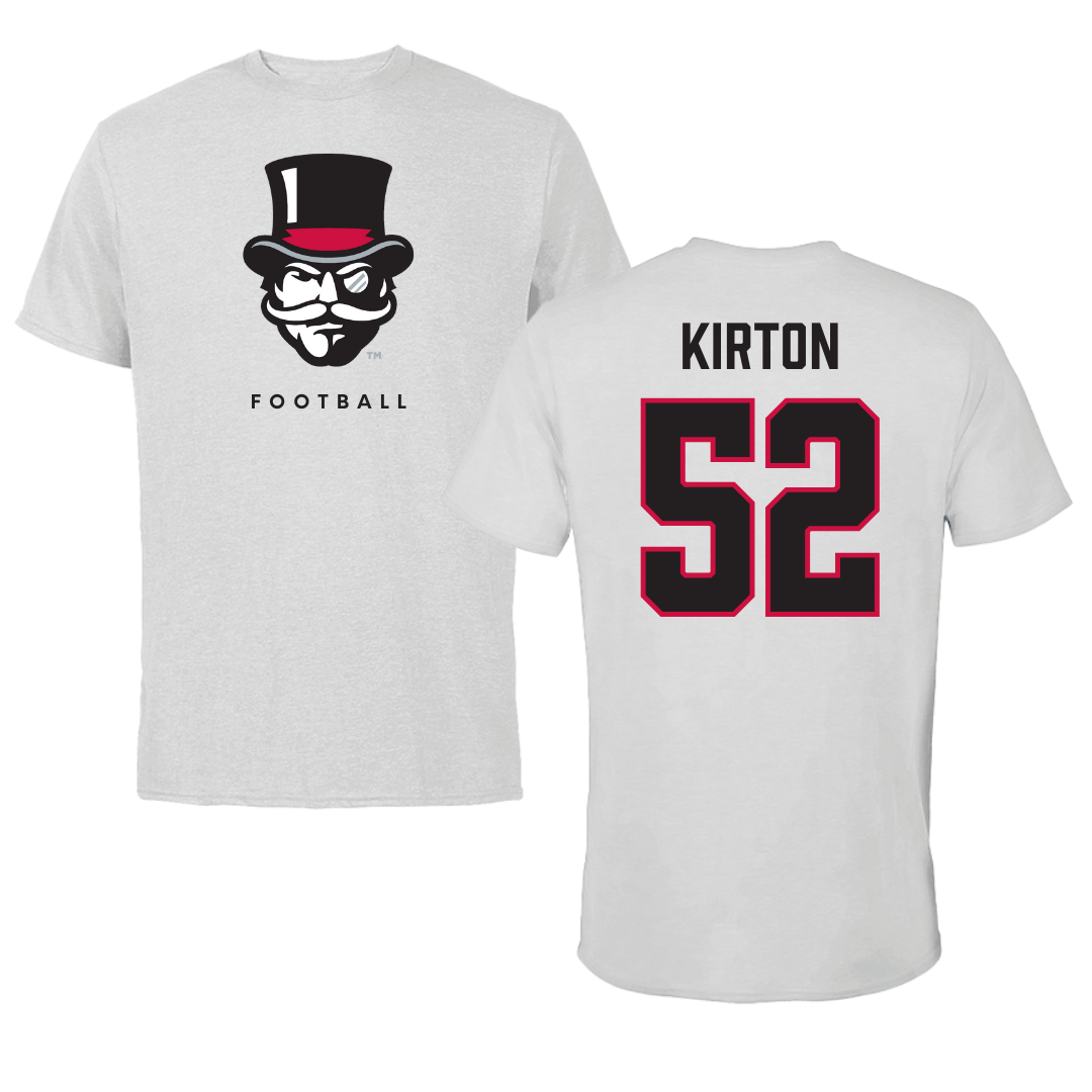 Austin Peay State University Football Gray Mascot Tee - #52 Chandler Kirton
