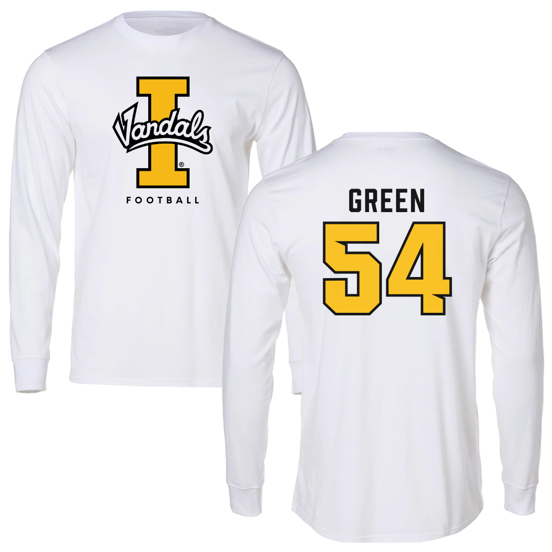 University of Idaho Football White Vandals Long Sleeve - #54 Alex Green
