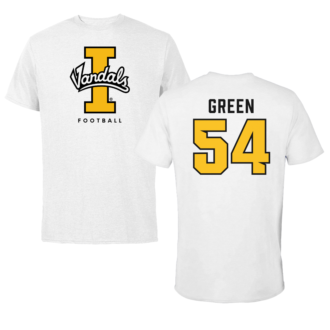 University of Idaho Football White Vandals Tee - #54 Alex Green