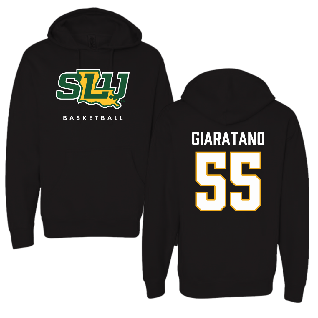 Sudadera con capucha negra de baloncesto de la Universidad Southeastern Louisiana - #55 Hailey Giaratano