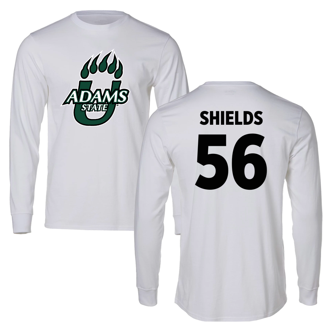 Adams State University Football White Long Sleeve  - #56 Aiden Shields