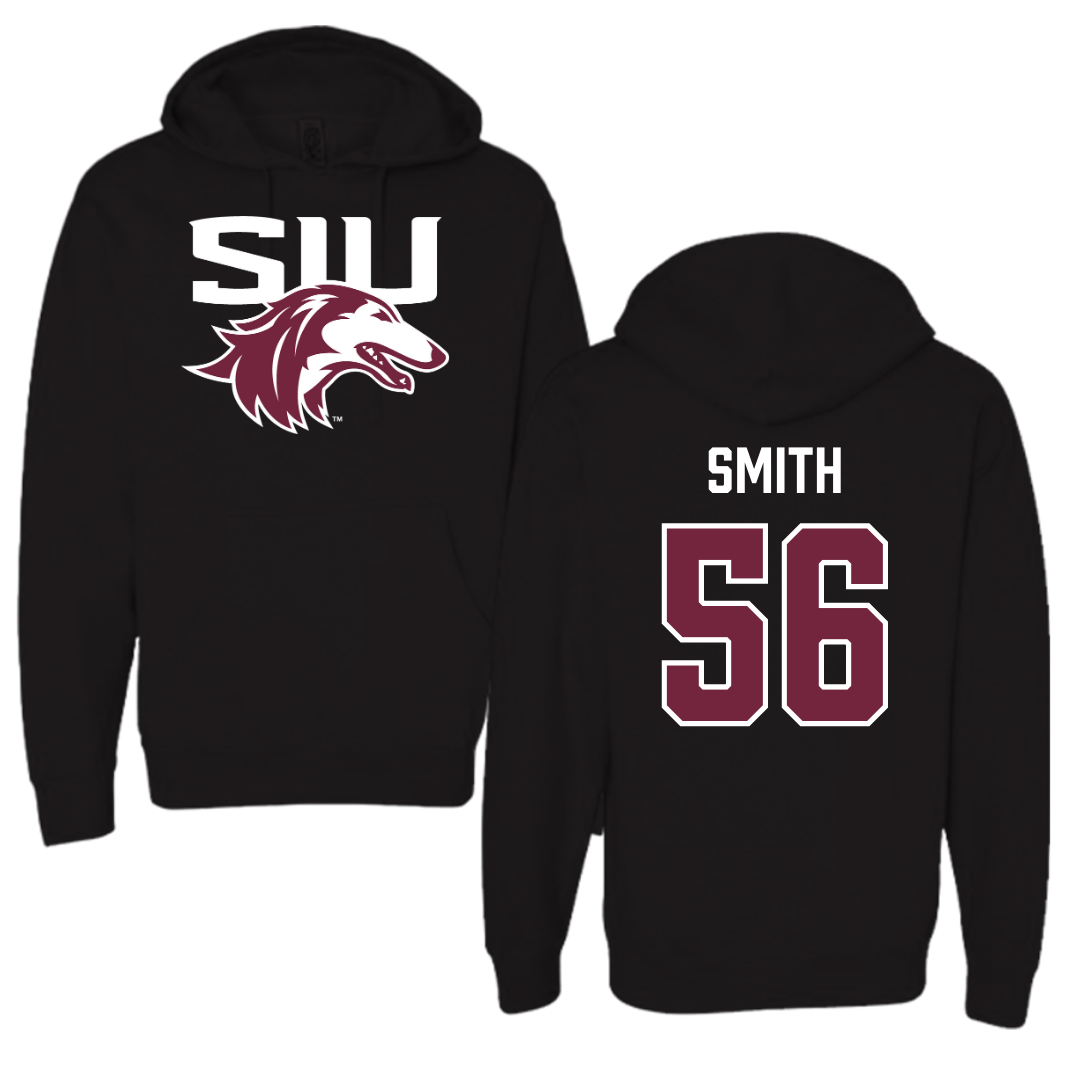 Southern Illinois University at Carbondale Football Black Hoodie  - #56 Carmelo Smith