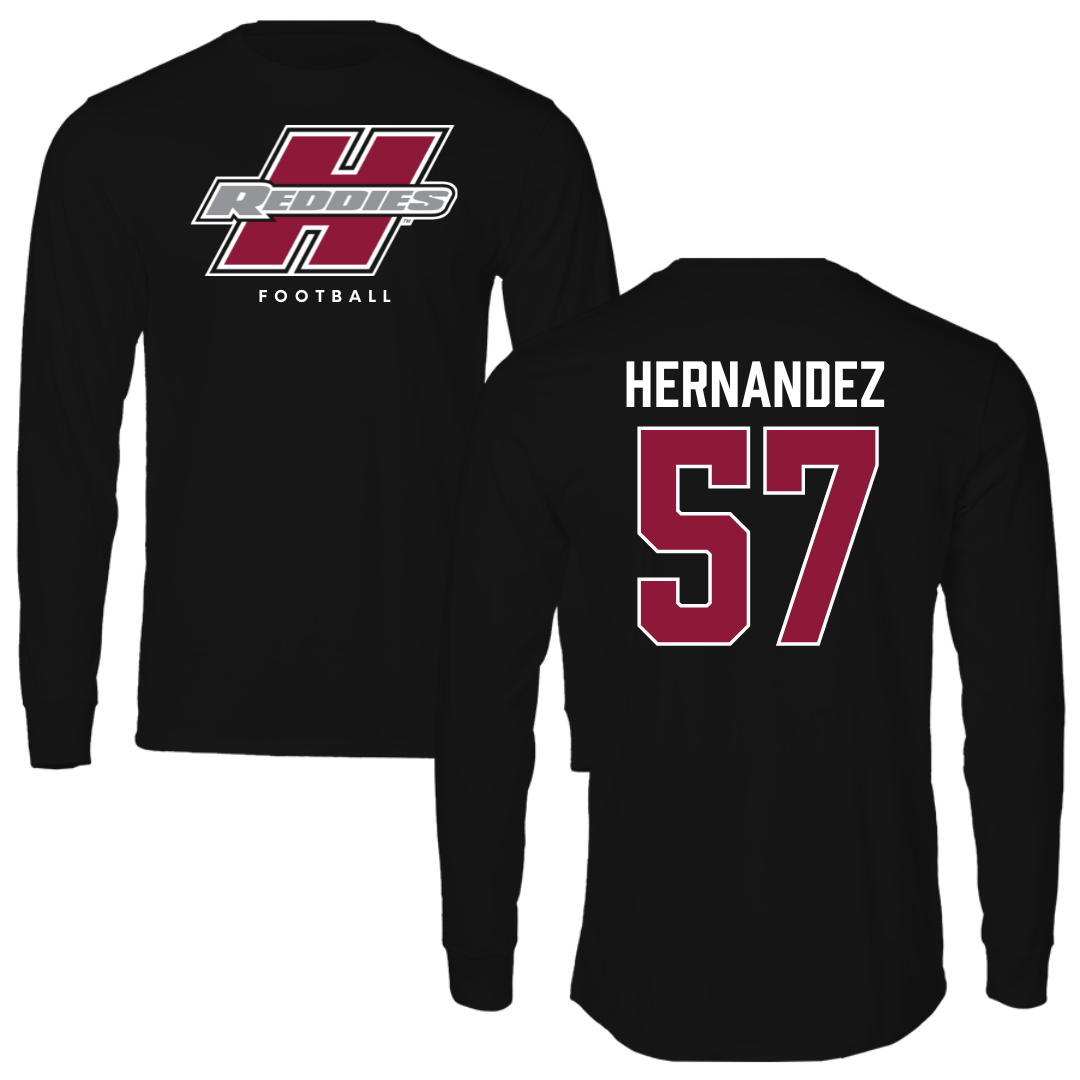 Henderson State University Football Black Long Sleeve  - #57 Gabe Hernandez