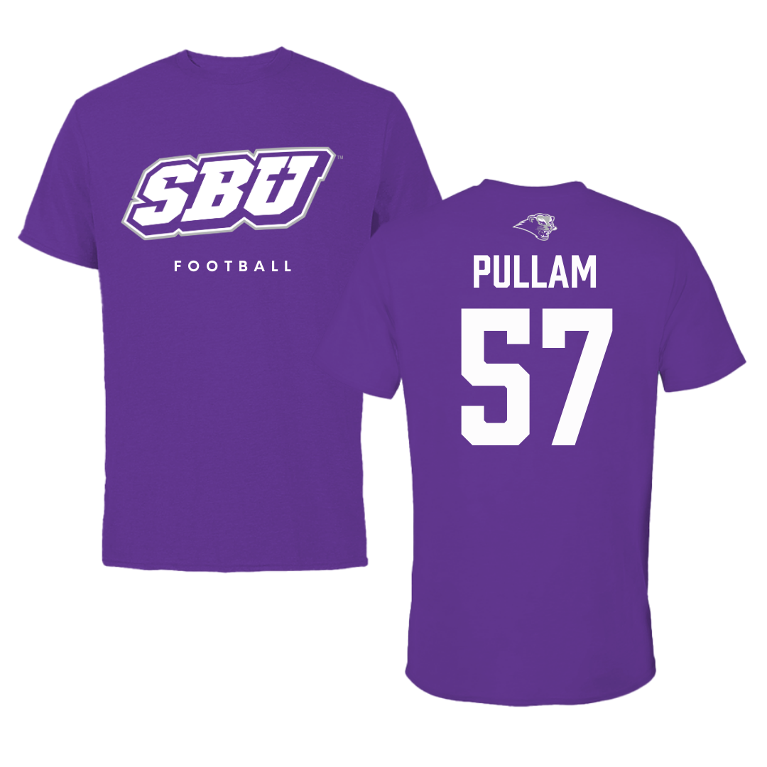 Southwest Baptist University Football Team Purple Tee  - #57 Landon Pullam
