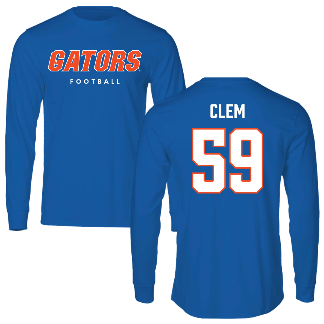 University of Florida Football True Royal Block Long Sleeve - #59 Hayden Clem