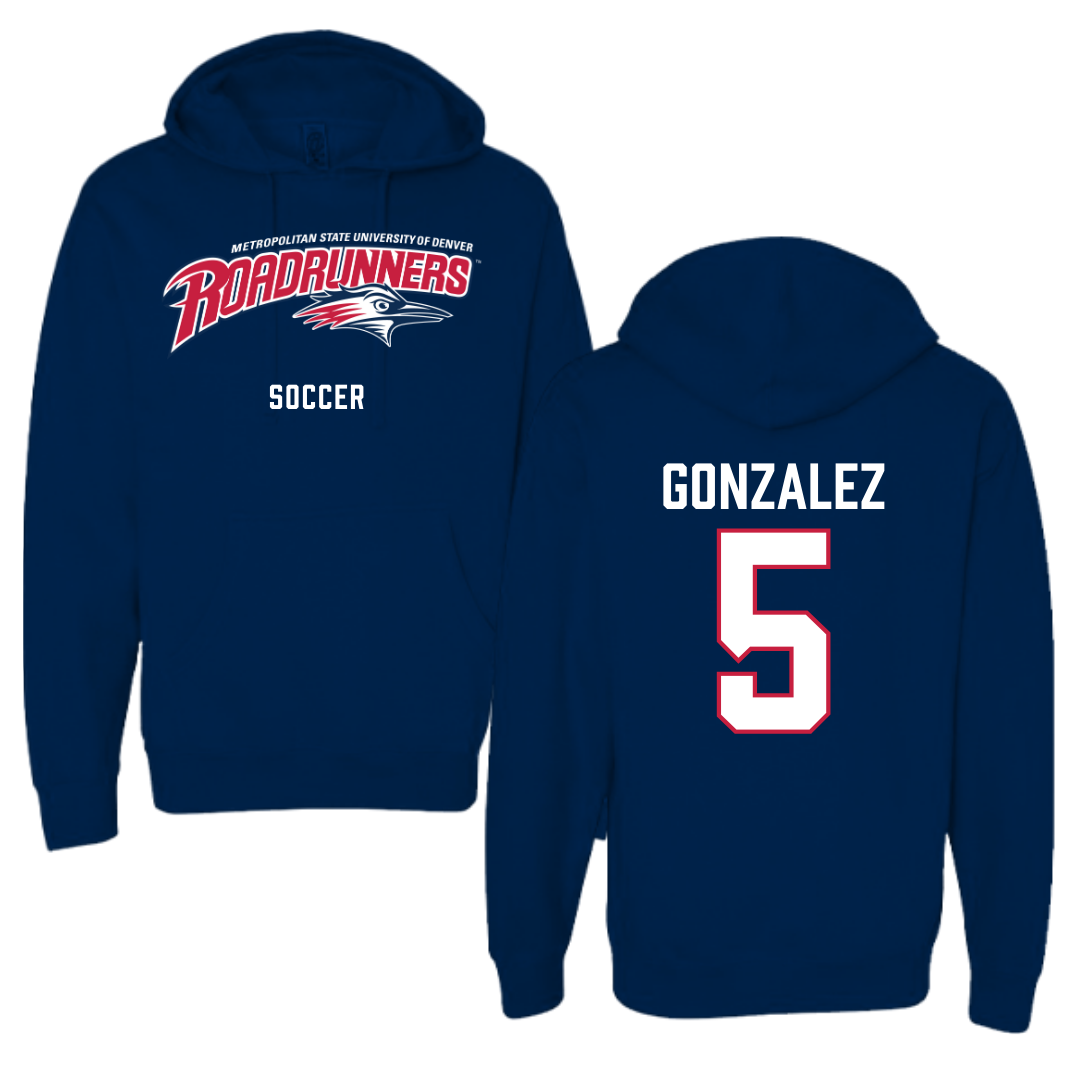 Metropolitan State University of Denver Soccer Navy Hoodie - #5 Meg Gonzalez