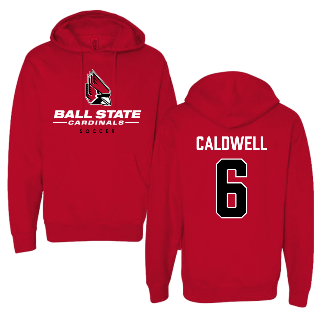 Ball State University Soccer Red Hoodie  - #6 Delaney Caldwell