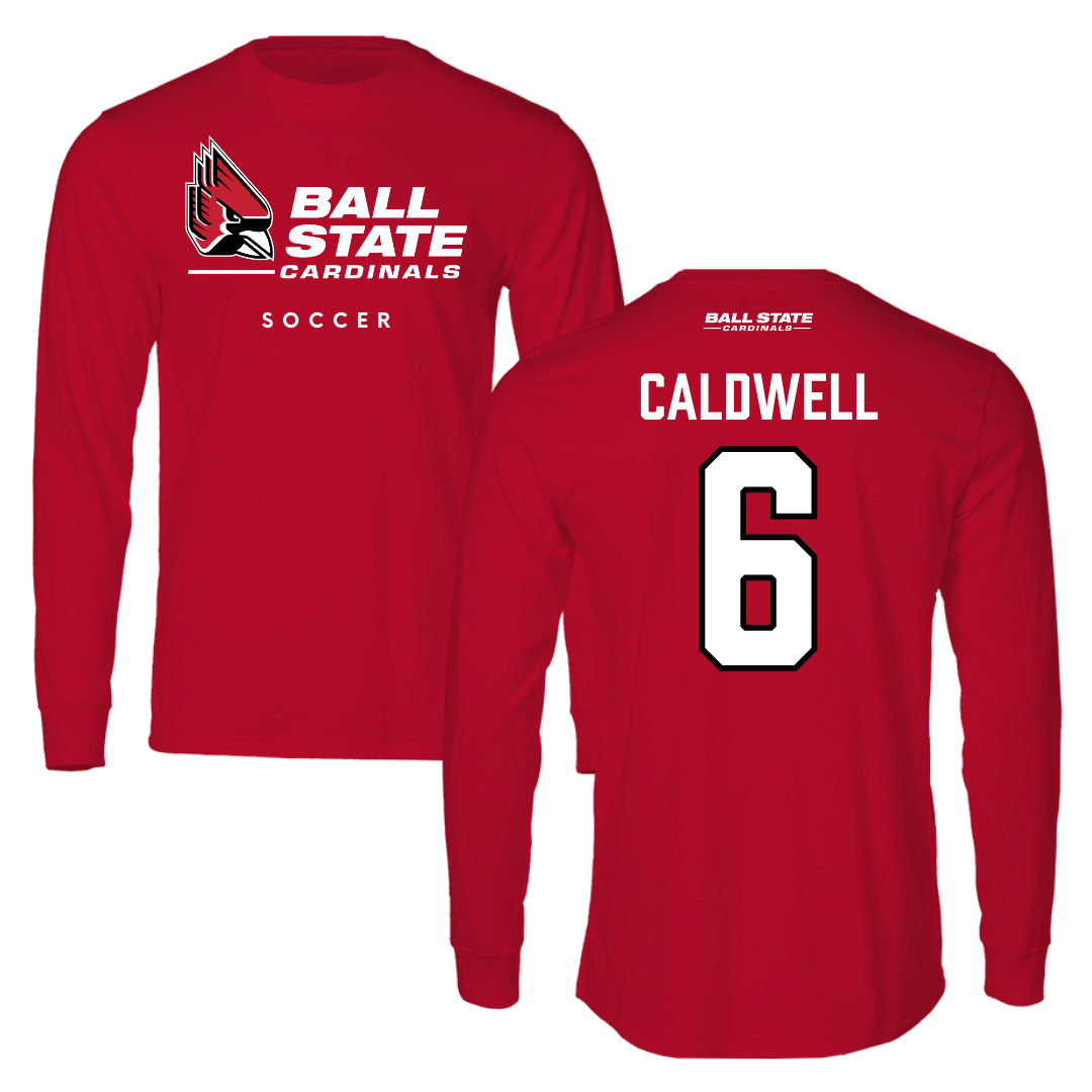 Ball State University Soccer Red Long Sleeve  - #6 Delaney Caldwell