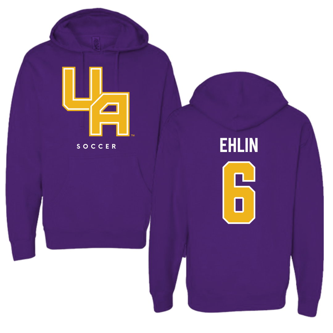 University at Albany Soccer Purple Hoodie  - #6 Elias Ehlin