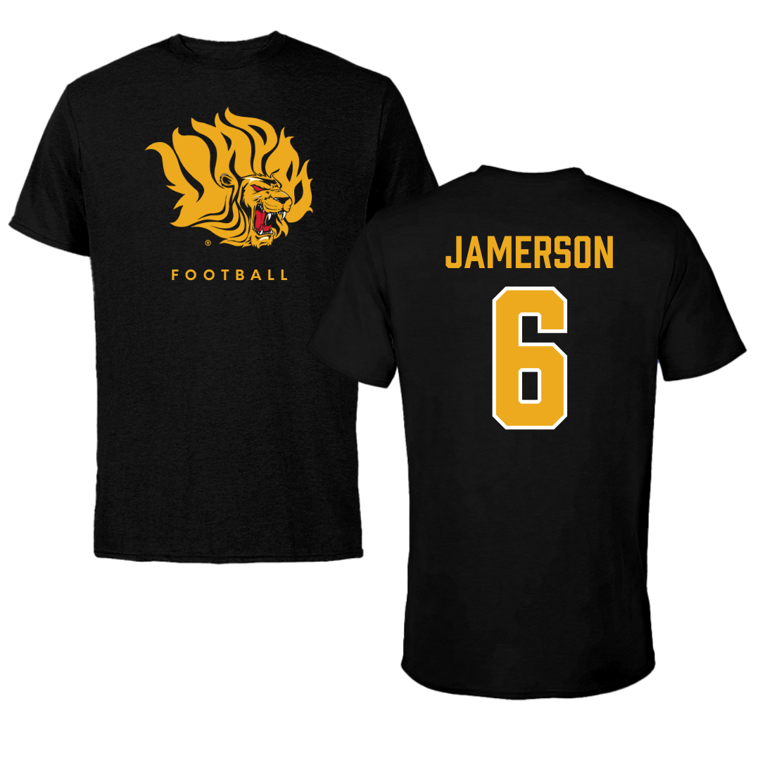 University of Arkansas-Pine Bluff Football Black Tee  - #6 Michael Jamerson