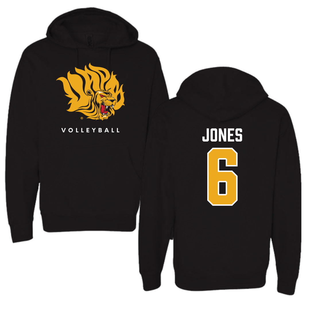 University of Arkansas-Pine Bluff Volleyball Black Hoodie  - #6 Amayah Jones