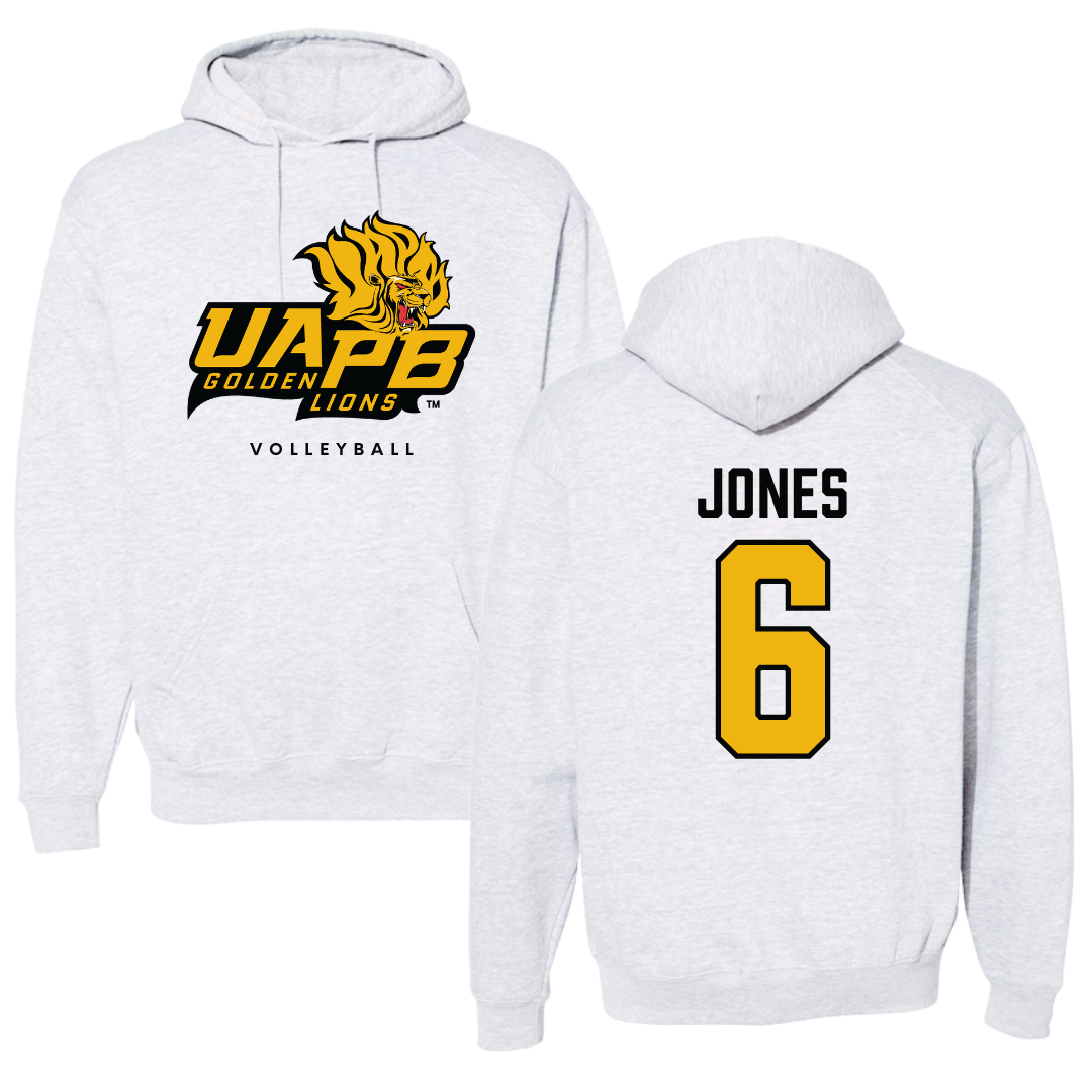 University of Arkansas-Pine Bluff Volleyball Gray Hoodie  - #6 Amayah Jones