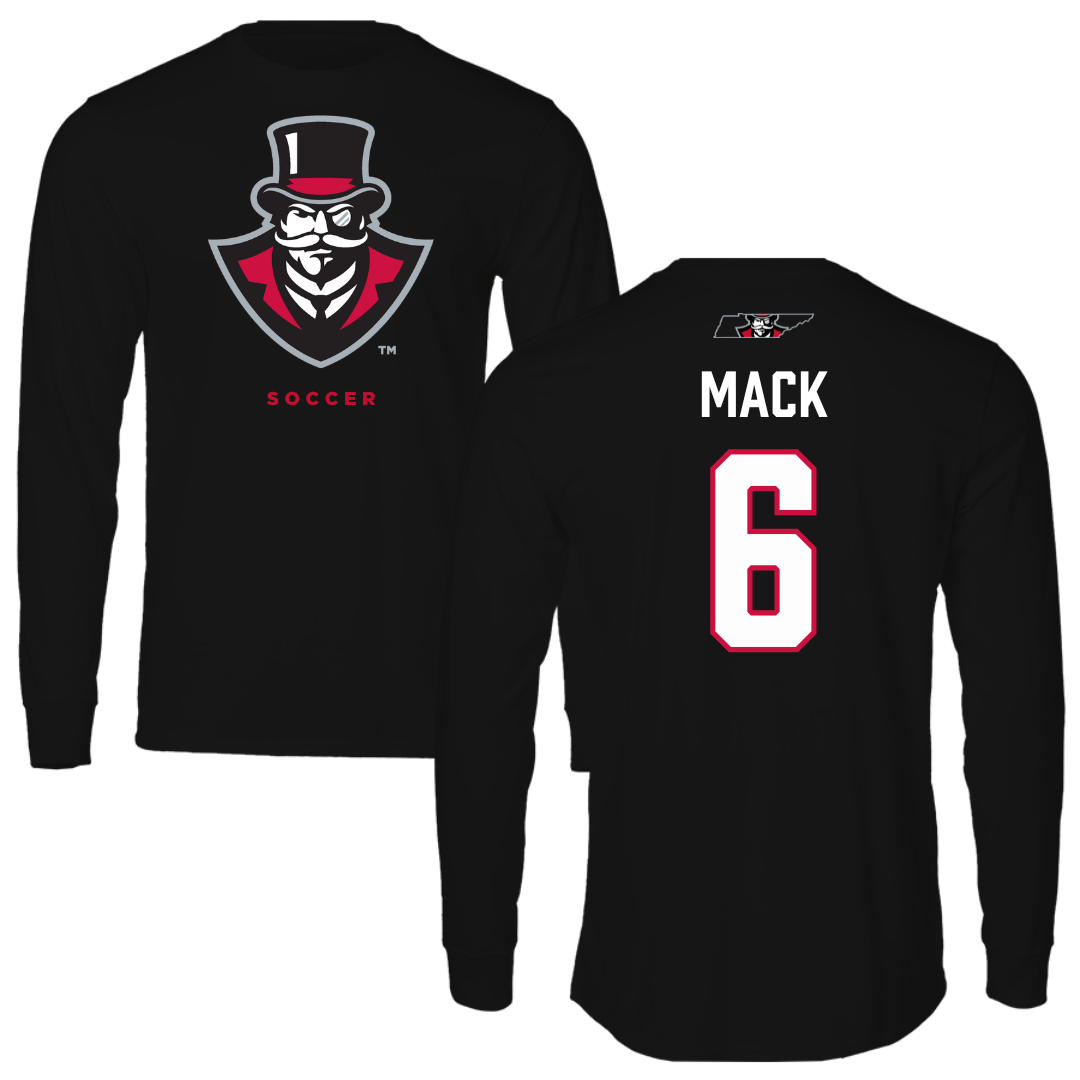 Austin Peay State University Soccer Black Mascot Long Sleeve - #6 Aniyah Mack