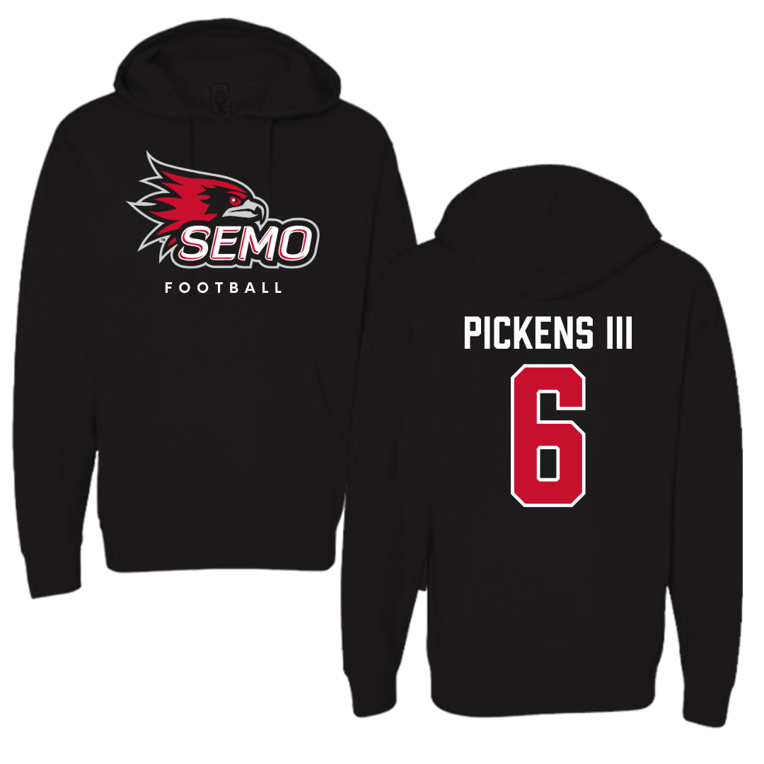 Southeast Missouri State University Football Black Hoodie  - #6 Henry Pickens III
