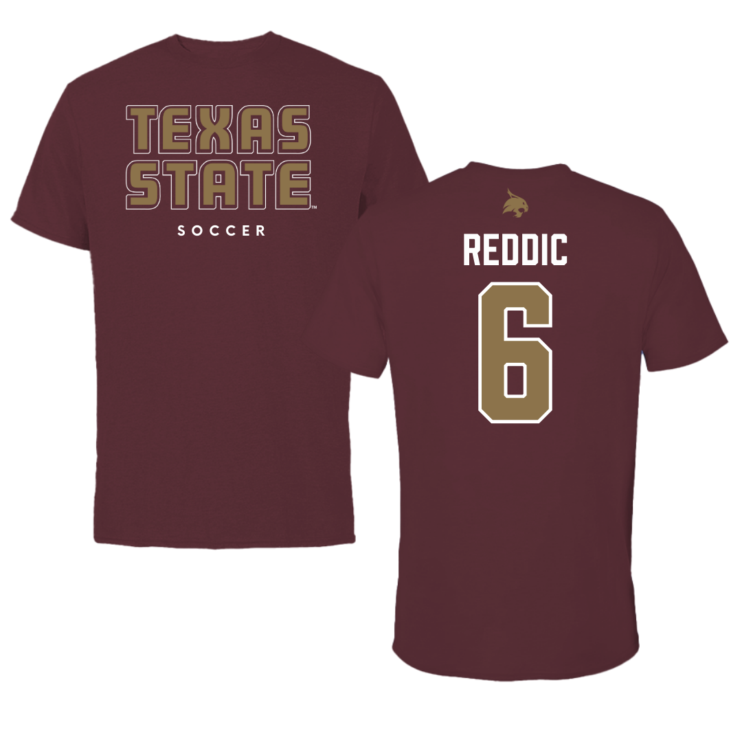Texas State University Soccer Maroon Tee  - #6 Grace Reddic